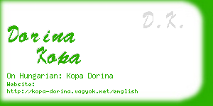 dorina kopa business card